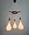 Scandinavian Chandelier in Teak and White Satin Glass, 1960s For Sale - Image 13 of 14