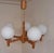 Vintage Chandelier with Pinewood Frame, 1980s, in Very Good conditions. Designed 1980 to 1989 European Plug (up to...