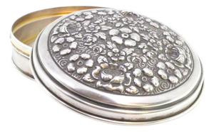 Silver Box with Floral Motifs in Relief