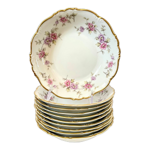 Vtg Set of 10 Edelstein Bavaria Maria Theresia Delphine 17283 Soup Bowls 7 3/4”