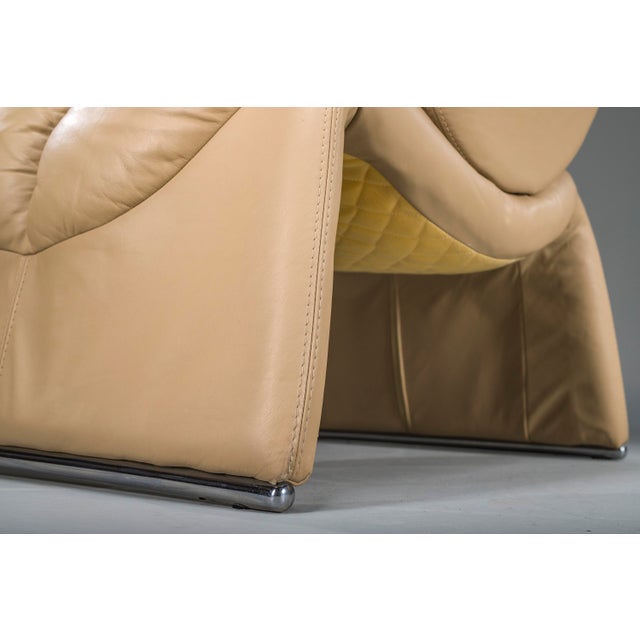 Calipso C35 Lounge Chairs in Leather attributed to Saporiti, Italy, 1980s, Set of 2 For Sale - Image 11 of 15