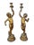 Plastic Unknown, Gold Leaf Candlestick Angels, 1950s, Epoxy Resin, Set of 2 For Sale - Image 7 of 7