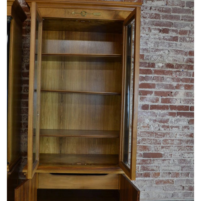 Brown French Empire Style Bookcase - a Pair For Sale - Image 8 of 9