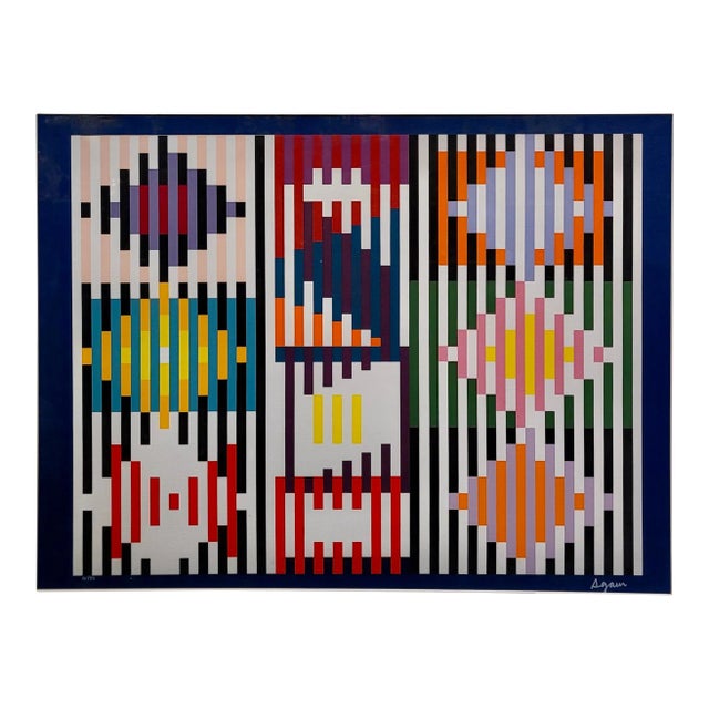 Yaacov Agam -Abstract Geometric Composition-Original Screenprint For Sale