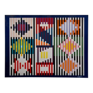 Yaacov Agam -Abstract Geometric Composition-Original Screenprint