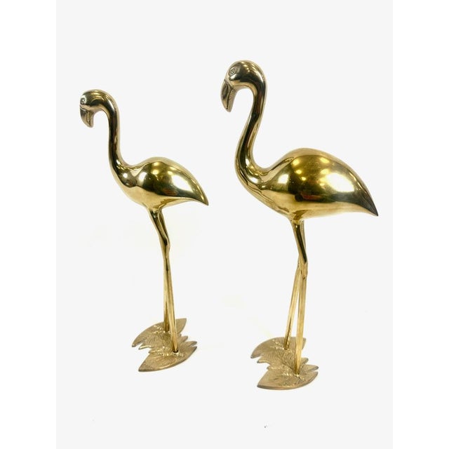 1960s Mid-Century Brass Flamingos from Gilde Handwerk, 1960s, Set of 2 For Sale - Image 5 of 12