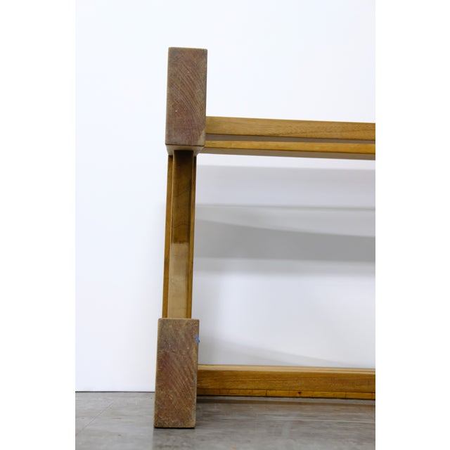 Wood-Framed Side Table / Plant Stand Base With Acrylic Template Top For Sale - Image 10 of 10