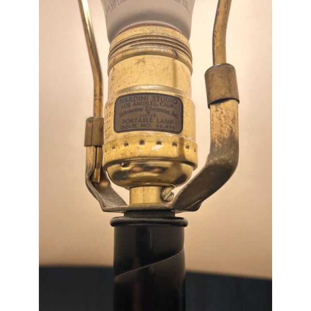 Textile 1950s Nardini Studio Los Angeles Hollywood Regency Chinoiserie Ceramic Lamp For Sale - Image 7 of 10