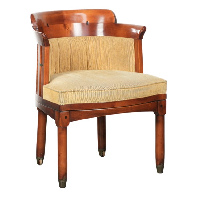 Dining Chair with Wooden Frame and Yellow Fabric Upholstery from Schuitema For Sale