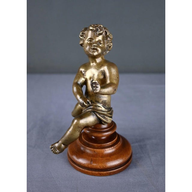 After Bouchardon, The Little Seated Cupid, 1890s, Bronze For Sale - Image 9 of 12