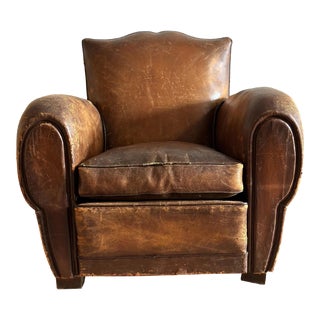 Antique French Art Deco Moustache Chair For Sale