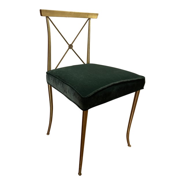 1950s Billy Haines X Back Brass Chair Chairish
