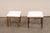 White Antique Pair of Italian Squared Stools For Sale - Image 8 of 12