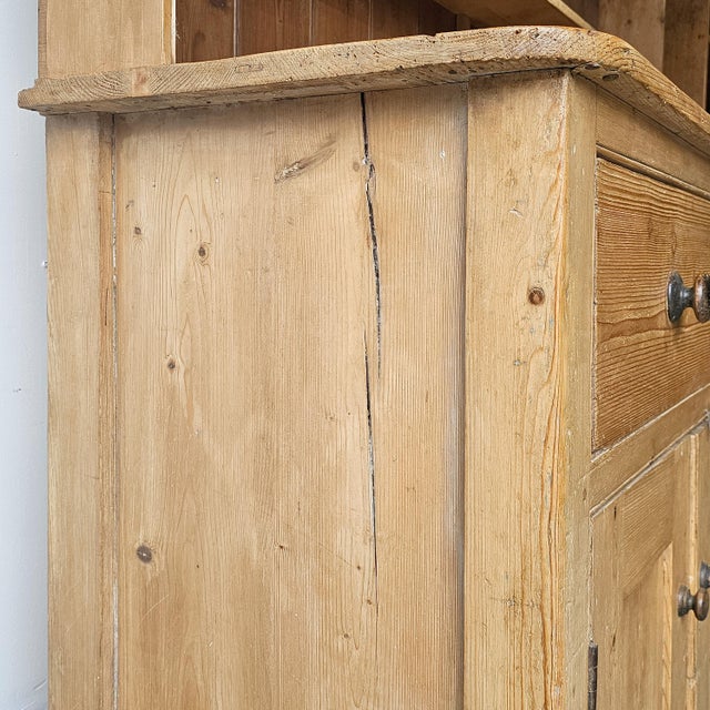 Monumental English Pine Kitchen Dresser (Hutch)-Circa 1880 For Sale - Image 12 of 14