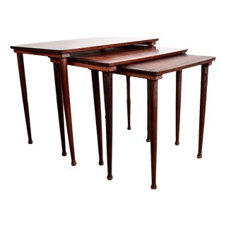 Danish Nesting Tables in Rosewood from Mobelintersia, 1960, Set of 3 For Sale