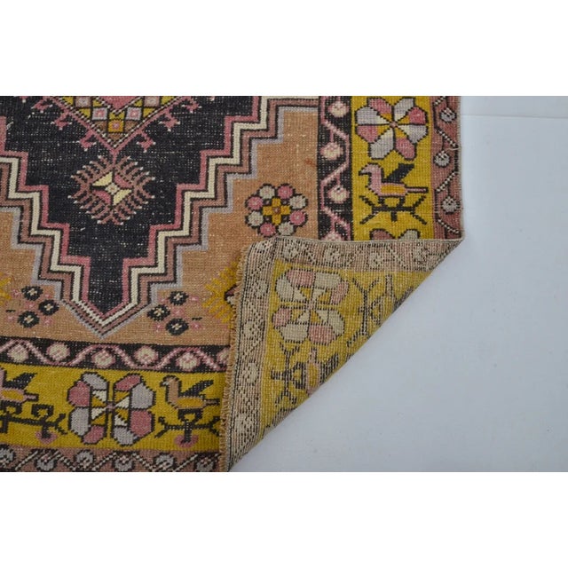 1950s Handknotted Oushak Floral Carpet For Sale - Image 10 of 10