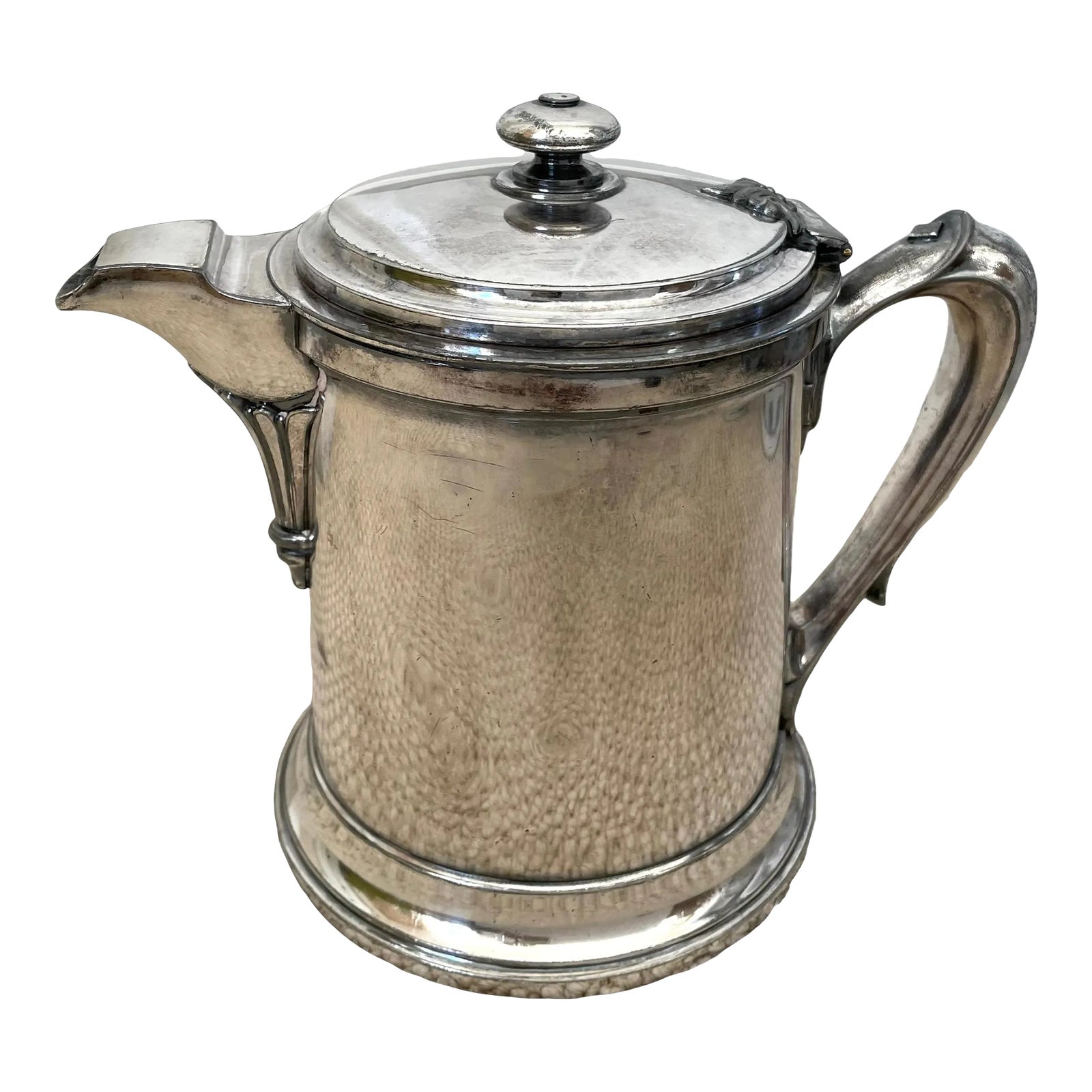 Antique Meridian Company Silver Porcelain Insulated Coffee or Tea ...