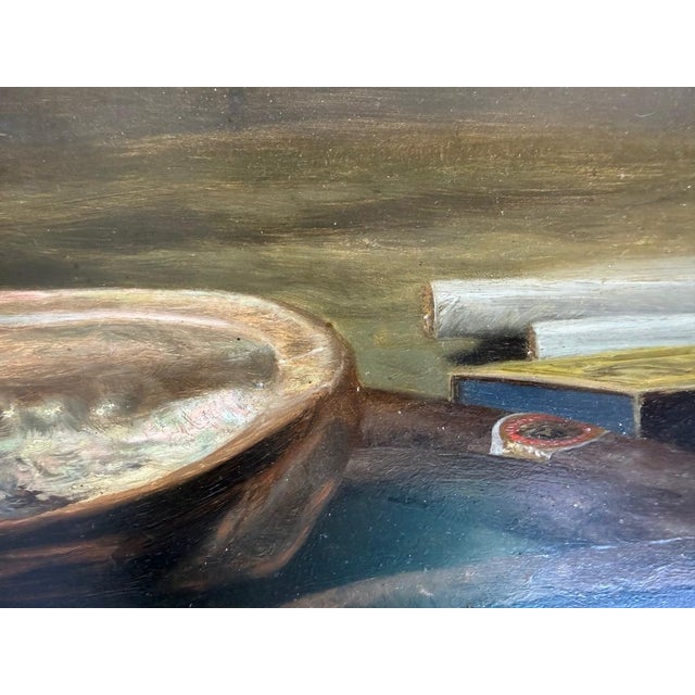 A mid 19th century still life oil painting of shells by August Johann Holmberg — beautiful, intricate brushwork. Framed,...