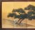 Beautiful vintage Japanese 4-panel painted Byobu (folding screen) "Evergreen Pine Tree" on gold background. Signed and...