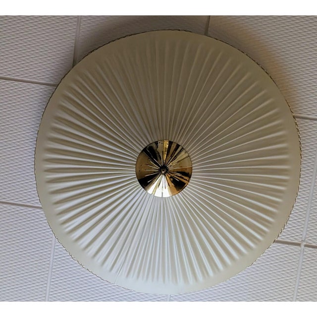 Mid-Century Modern Large Vintage Fush Mount in style of Paavo Tynell, 1950s For Sale - Image 3 of 18