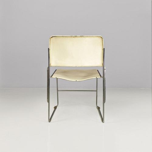 Metal Mid-Century Modern White Chairs by David Rowland for GF Furniture, 1963, Set of 3 For Sale - Image 7 of 18