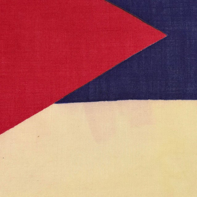 Textile Vintage Wool Nautical Flag of Cuba For Sale - Image 7 of 9