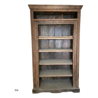Antique Carved Indian Open Book Case For Sale
