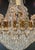 Brass Antique French Empire Crystal Tent and Basket Chandelier Brass For Sale - Image 8 of 14
