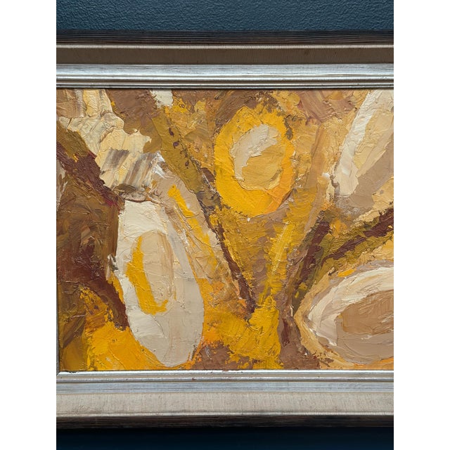 Yellow Composition, 1960s, Oil Painting on Panel, Framed For Sale - Image 4 of 13