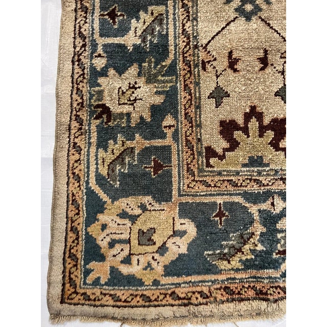 1900s Mid-19th Century Tribal Turkish Oushak Rug 10'0'' X 6'10'' For Sale - Image 4 of 5