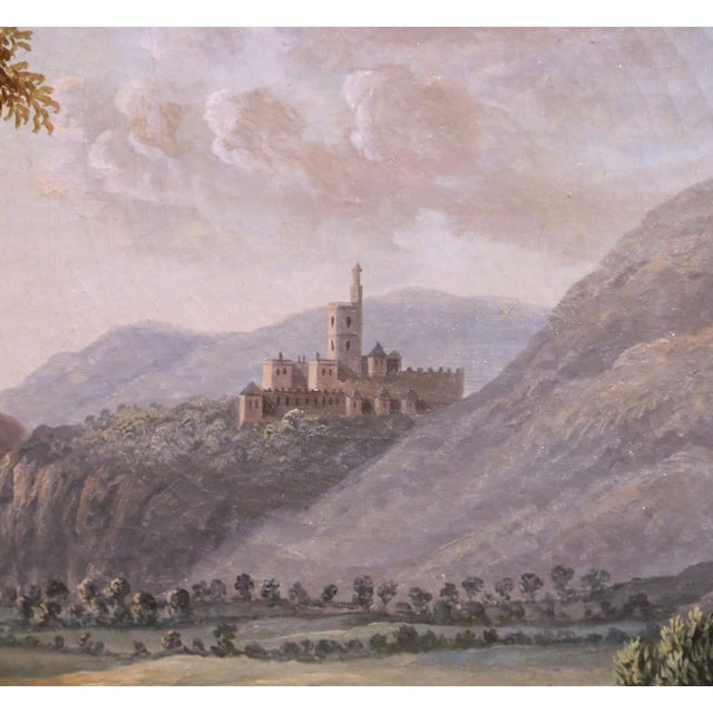 Pair of Early 19th Century French Pendant Landscape Oil on Canvas Paintings For Sale - Image 9 of 18