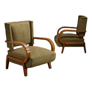 Art Deco Armchairs, 1930s, Set of 2 For Sale