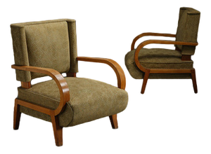 Art Deco Armchairs, 1930s, Set of 2