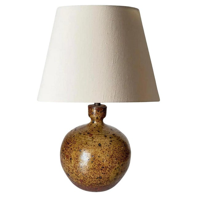 Minimalist French Stoneware Table Lamp, South of France, 1960s For Sale - Image 12 of 12