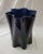 1980s Scandinavian Modern Nuutajarvi Notsjo Deep Blue Cobalt Wave Vase For Sale - Image 10 of 10
