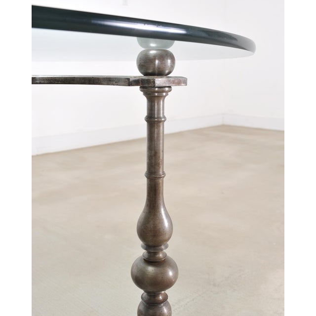Metal Formations Iron and Glass Baroque-Style Dining Center Table For Sale - Image 7 of 18