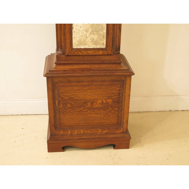 Traditional J.C. Jennens & Sons London England Oak Grandfather Clock For Sale - Image 3 of 13