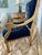 Mid 20th Century French Louis XVI Style Giltwood & Navy Embroidered Velvet Fauteuils- Pair For Sale - Image 13 of 18