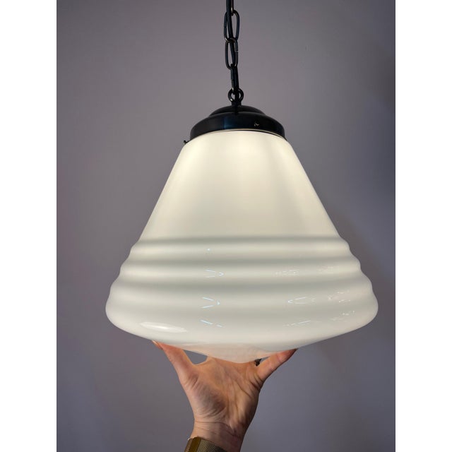 Phililite Opal Glass Hanging Lamp from Philips For Sale - Image 6 of 11