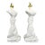 Vintage Pair of John Dickinson-Style Draped and Knotted Plaster Table Lamps For Sale