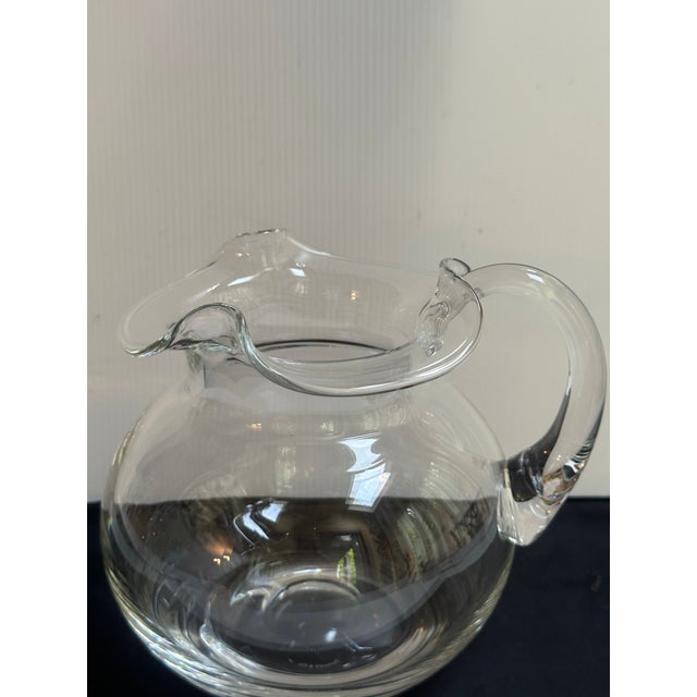 Tiffany and Co. 1980s Tiffany & Co. Crystal 7" Tall Pitcher Barware For Sale - Image 4 of 17
