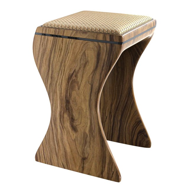 "Utopia" Bar Stool with Walnut and Steel Details, Hand Crafted Bizimyer Furniture. Unmatched. Unrivalled. Designed by...