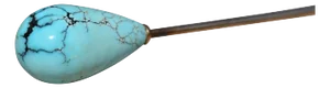 The Marina Del Rey: Antique Rose Gold Natural Persian Turquoise Stickpin