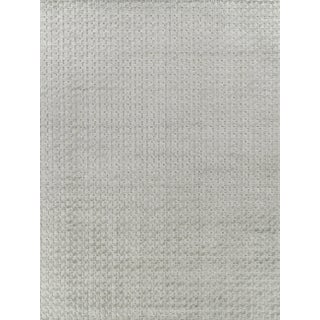 Exquisite Rugs Monroe Silk Handmade Bamboo Silk & Cotton Light Green Rug-9'X12' For Sale