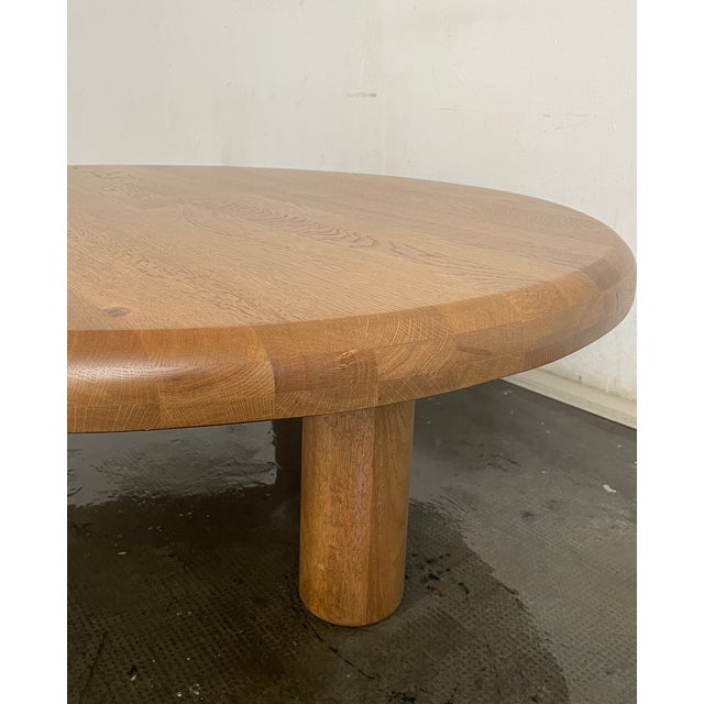 French Solid Oak Coffee Table, 1970s For Sale - Image 9 of 9