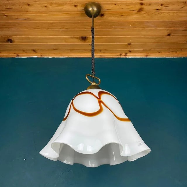 Vintage Murano Glass Pendant Wallpaper Lamp from Vetri Murano, Italy, 1970s For Sale - Image 13 of 13