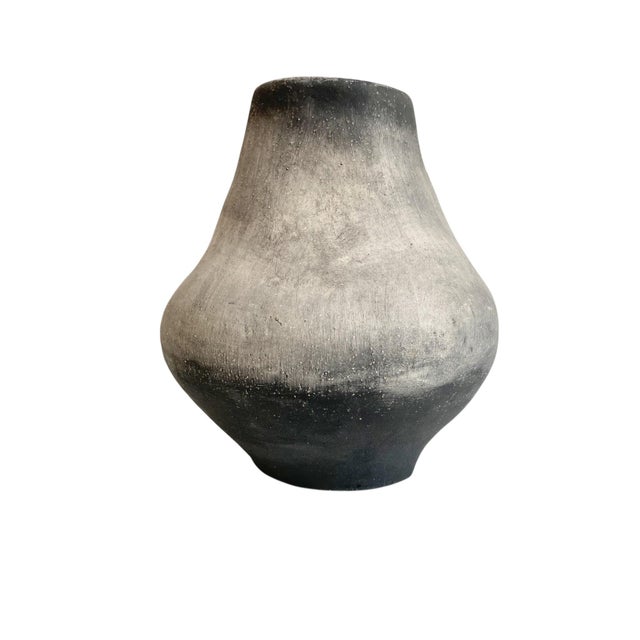 Japanese 1980s Signed Wabi Sabi Ceramic Bulb Vase For Sale - Image 3 of 6