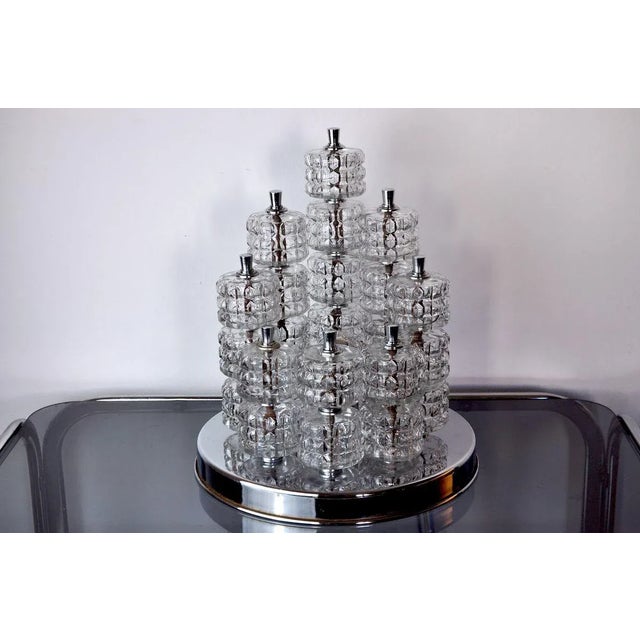 Glass Italian Spiral Lamp by Gaetano Sciolari, 1970s For Sale - Image 7 of 7