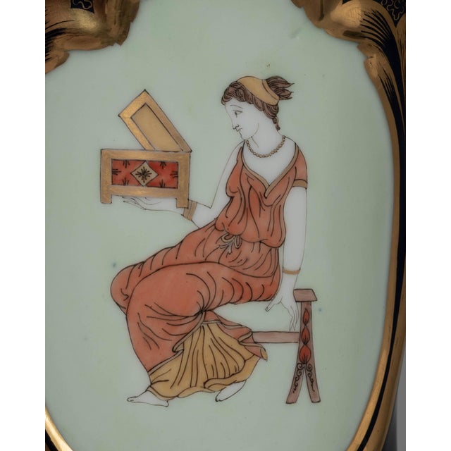 Pair of 19th Century French Vieux Paris Porcelain Lamps For Sale - Image 13 of 17