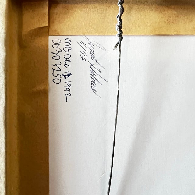 Vintage Signed Nautical Cross Stitch Ship Framed Textile Art c.1992 For Sale - Image 9 of 11